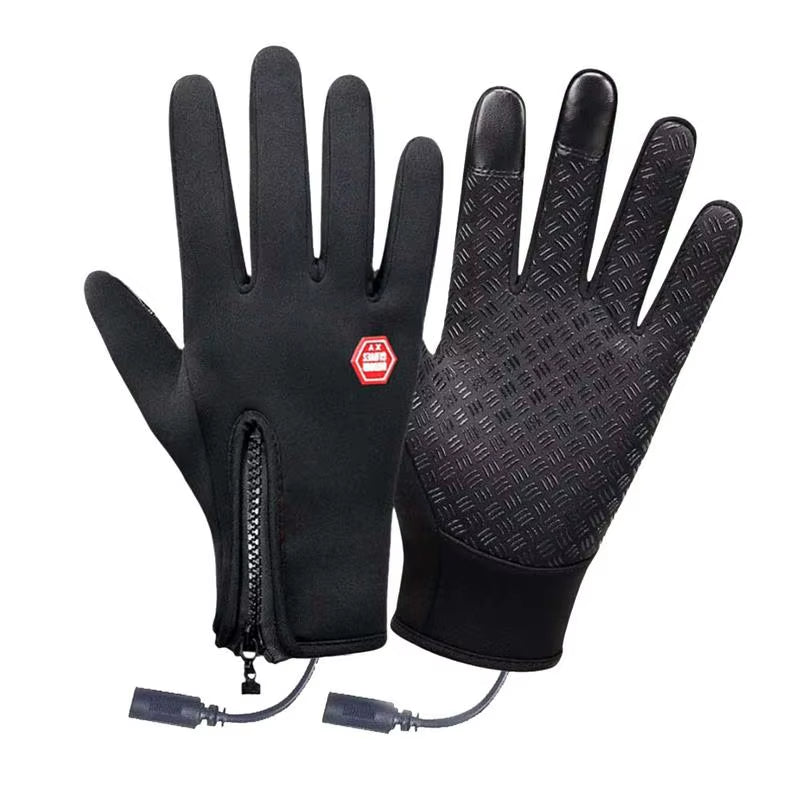 Rechargeable USB Heated Gloves - Waterproof Touchscreen Winter Gloves for Cycling & Outdoor