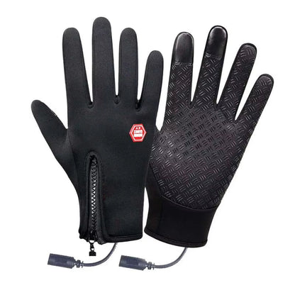 Rechargeable USB Heated Gloves - Waterproof Touchscreen Winter Gloves for Cycling & Outdoor