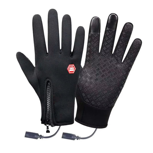Rechargeable USB Heated Gloves - Waterproof Touchscreen Winter Gloves for Cycling & Outdoor