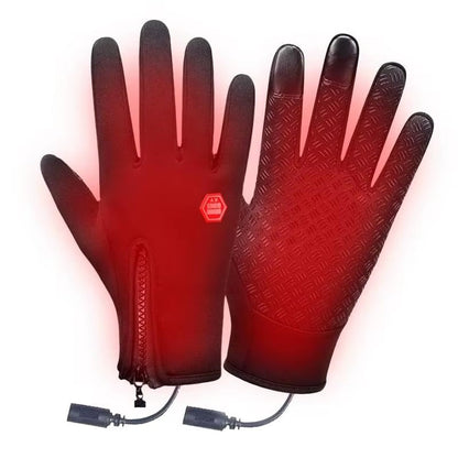 Rechargeable USB Heated Gloves - Waterproof Touchscreen Winter Gloves for Cycling & Outdoor