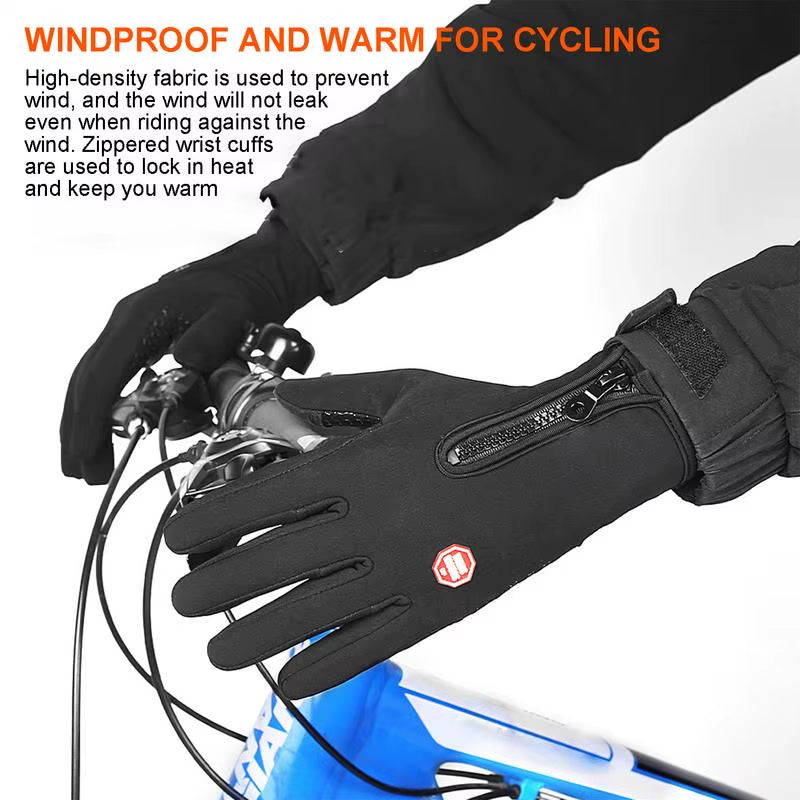 Rechargeable USB Heated Gloves - Waterproof Touchscreen Winter Gloves for Cycling & Outdoor